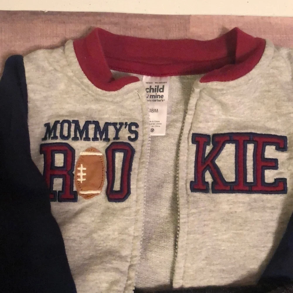 Child of mine, rookie  sweat jacket w/pants. NWOT sz18 mo